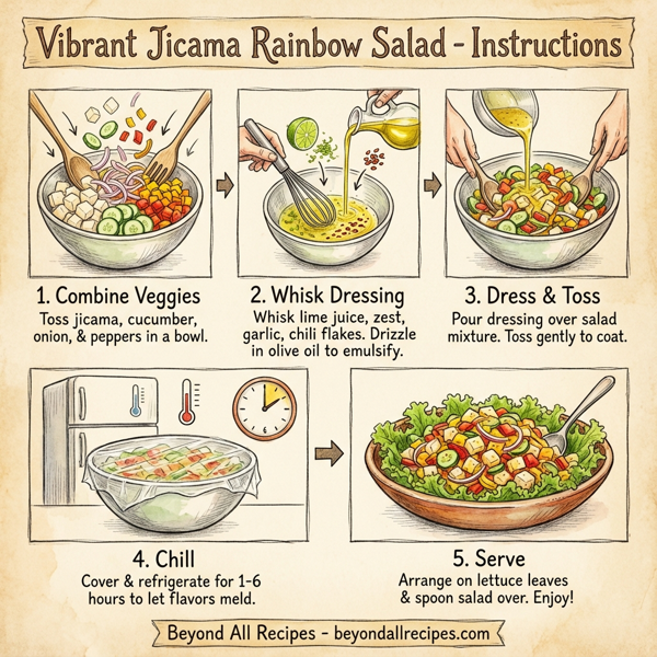 Vibrant Jicama Rainbow Salad instructions