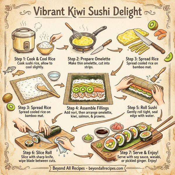 Vibrant Kiwi Sushi Delight instructions