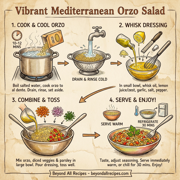 Vibrant Mediterranean Orzo Salad instructions