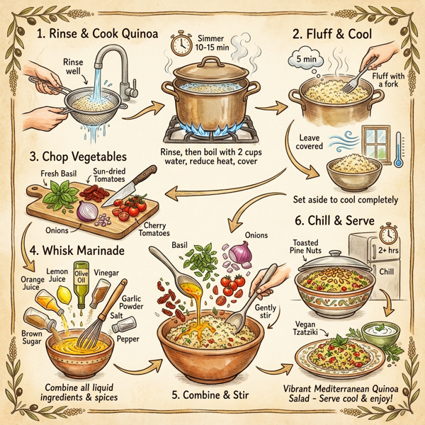 Vibrant Mediterranean Quinoa Salad instructions