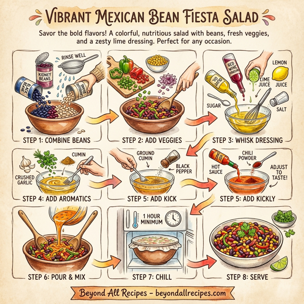 Vibrant Mexican Bean Fiesta Salad instructions