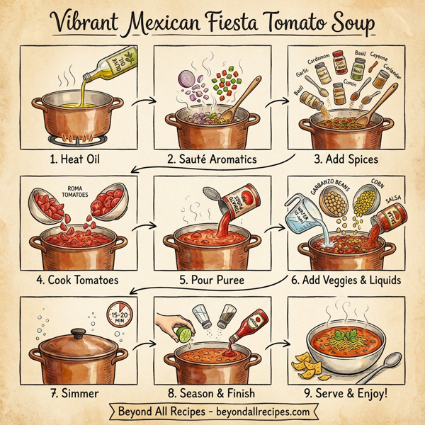 Vibrant Mexican Fiesta Tomato Soup instructions
