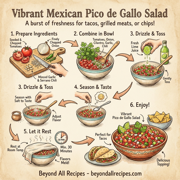 Vibrant Mexican Pico de Gallo Salad instructions
