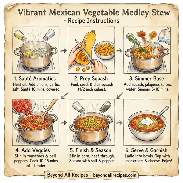 Vibrant Mexican Vegetable Medley Stew instructions