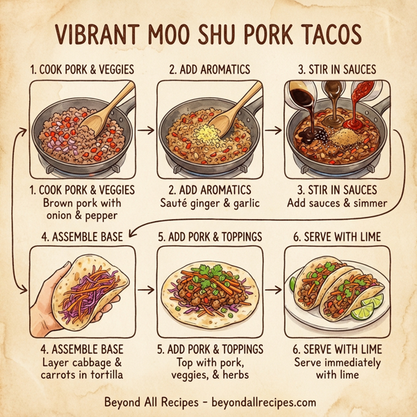 Vibrant Moo Shu Pork Tacos instructions