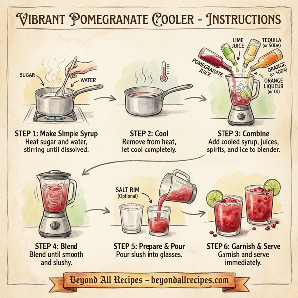 Vibrant Pomegranate Cooler instructions