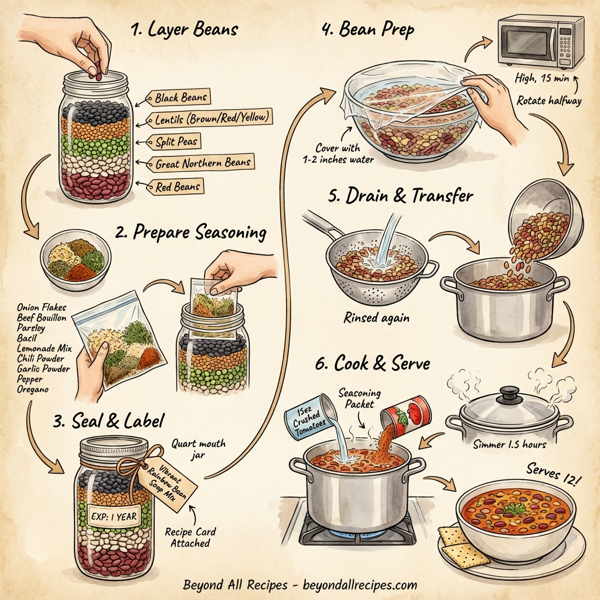 Vibrant Rainbow Bean Soup Mix instructions