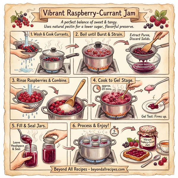 Vibrant Raspberry-Currant Jam instructions