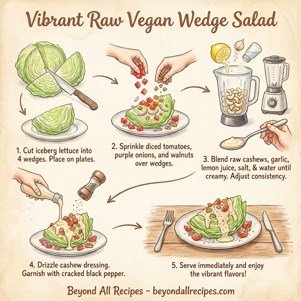 Vibrant Raw Vegan Wedge Salad instructions
