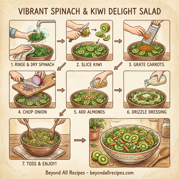 Vibrant Spinach & Kiwi Delight Salad instructions