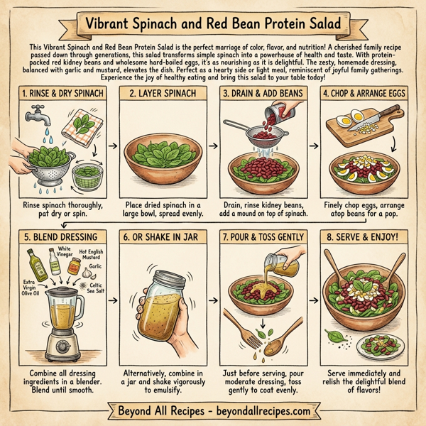 Vibrant Spinach and Red Bean Protein Salad instructions