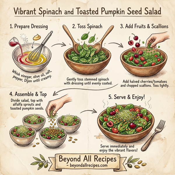 Vibrant Spinach and Toasted Pumpkin Seed Salad instructions