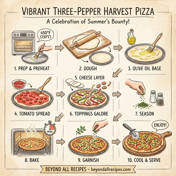 Vibrant Three-Pepper Harvest Pizza instructions