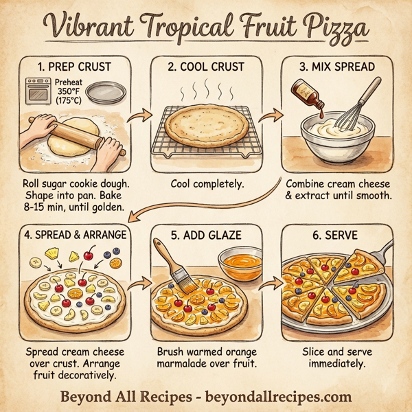 Vibrant Tropical Fruit Pizza instructions