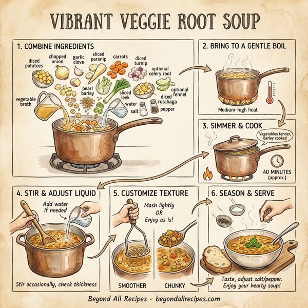 Vibrant Veggie Root Soup instructions