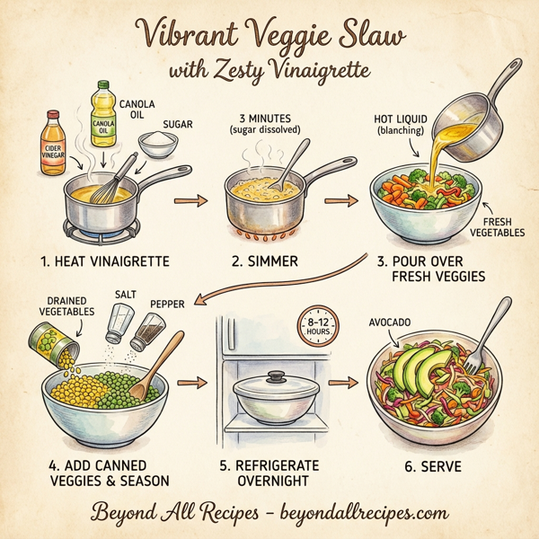 Vibrant Veggie Slaw with Zesty Vinaigrette instructions