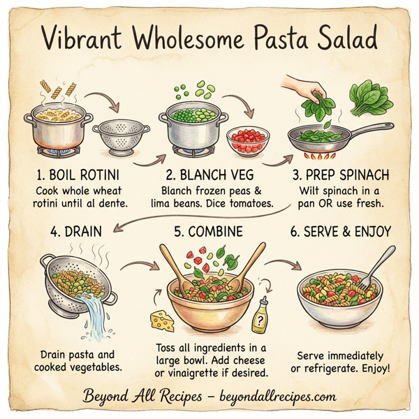 Vibrant Wholesome Pasta Salad instructions