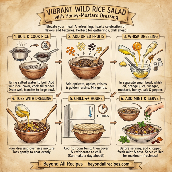 Vibrant Wild Rice Salad with Honey-Mustard Dressing instructions