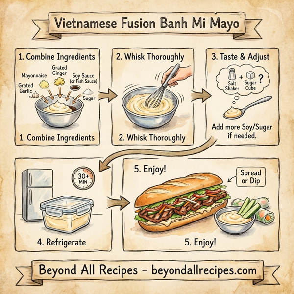 Vietnamese Fusion Banh Mi Mayo instructions