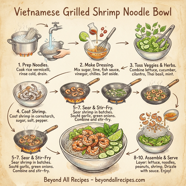 Vietnamese Grilled Shrimp Noodle Bowl instructions