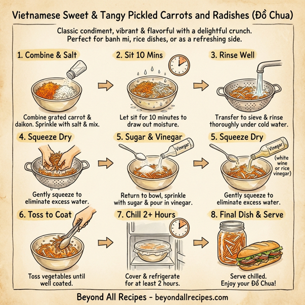 Vietnamese Sweet and Tangy Pickled Carrots and Radishes instructions
