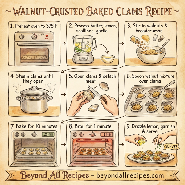 Walnut-Crusted Baked Clams instructions