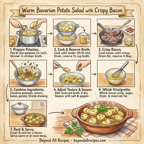 Warm Bavarian Potato Salad with Crispy Bacon instructions