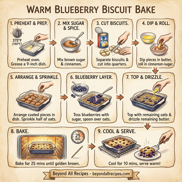 Warm Blueberry Biscuit Bake instructions
