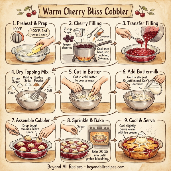 Warm Cherry Bliss Cobbler instructions