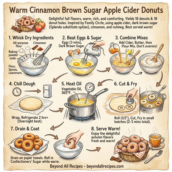 Warm Cinnamon Brown Sugar Apple Cider Donuts instructions