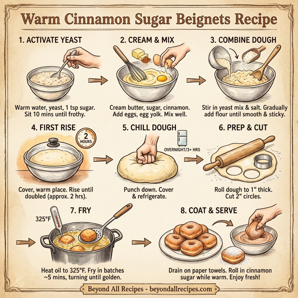 Warm Cinnamon Sugar Beignets instructions