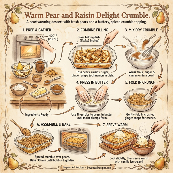 Warm Pear and Raisin Delight Crumble instructions