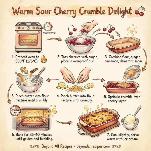 Warm Sour Cherry Crumble Delight instructions