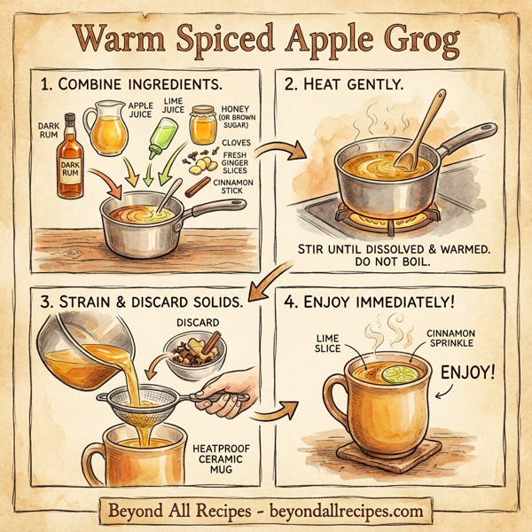 Warm Spiced Apple Grog instructions