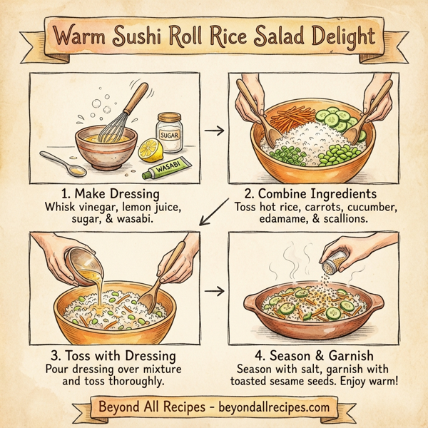 Warm Sushi Roll Rice Salad Delight instructions