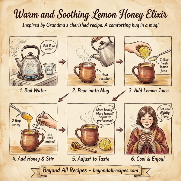 Warm and Soothing Lemon Honey Elixir instructions
