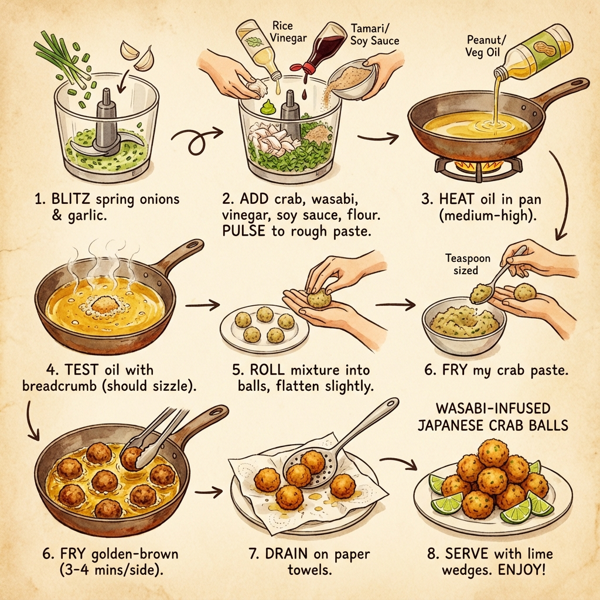 Wasabi-Infused Japanese Crab Balls instructions