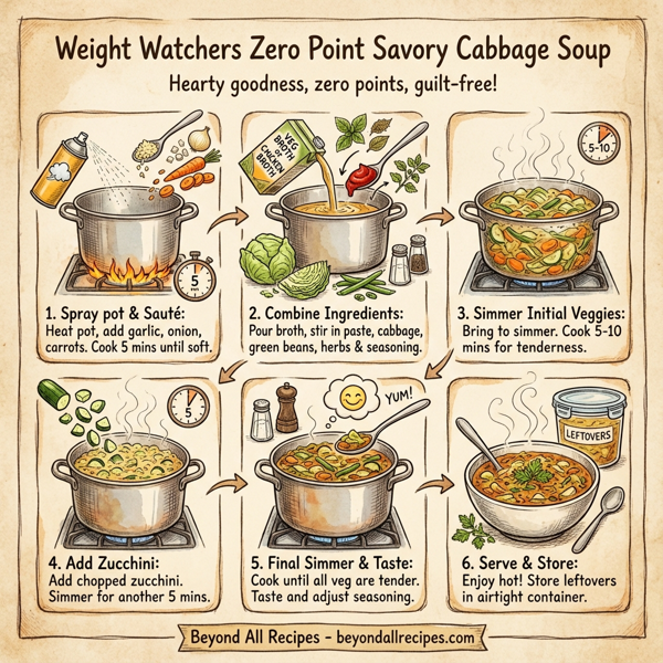 Weight Watchers Zero Point Savory Cabbage Soup instructions