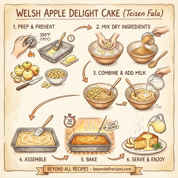 Welsh Apple Delight Cake instructions