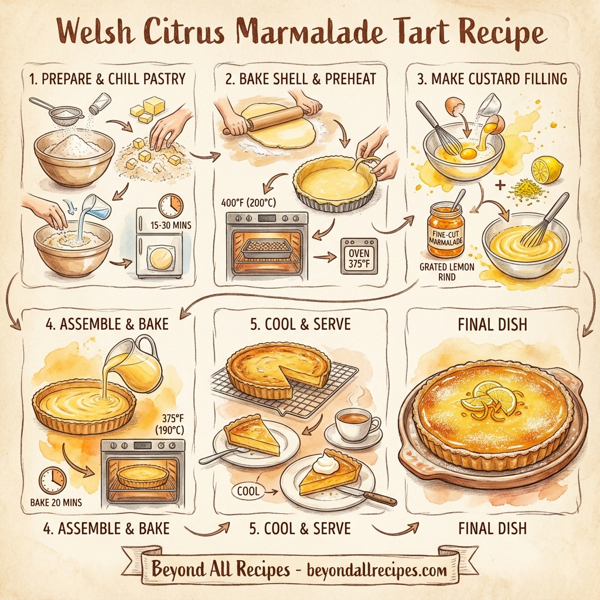 Welsh Citrus Marmalade Tart instructions