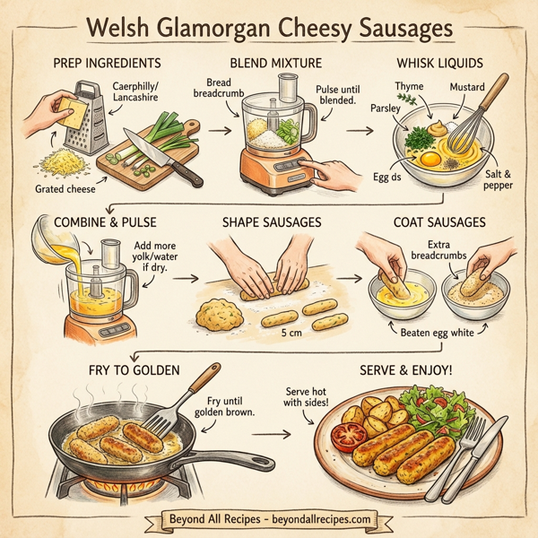 Welsh Glamorgan Cheesy Sausages instructions