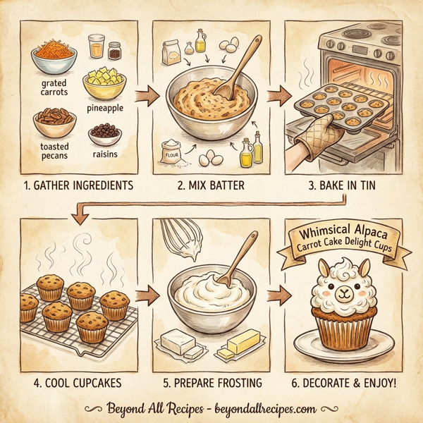 Whimsical Alpaca Carrot Cake Delight Cups instructions