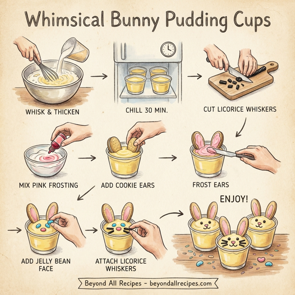 Whimsical Bunny Pudding Cups instructions