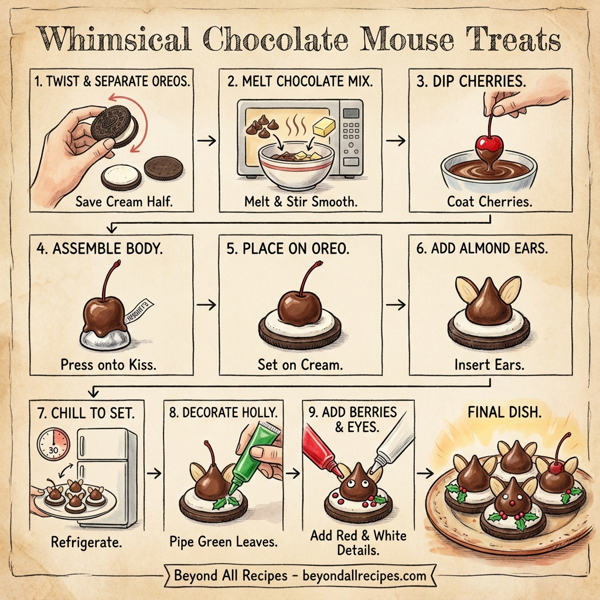 Whimsical Chocolate Mouse Treats instructions