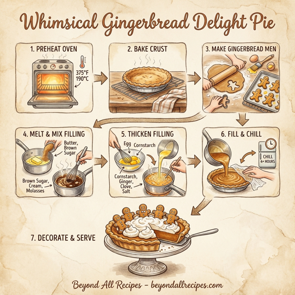 Whimsical Gingerbread Delight Pie instructions