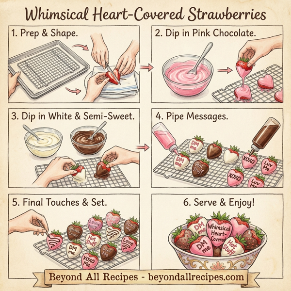 Whimsical Heart-Covered Strawberries instructions