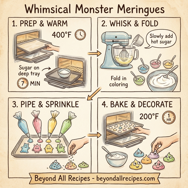 Whimsical Monster Meringues instructions