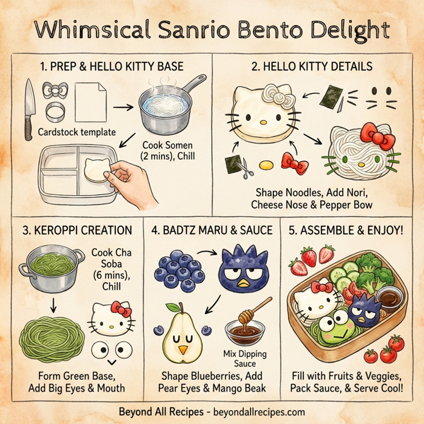 Whimsical Sanrio Bento Delight instructions
