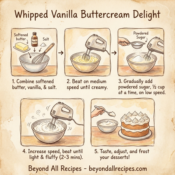 Whipped Vanilla Buttercream Delight instructions