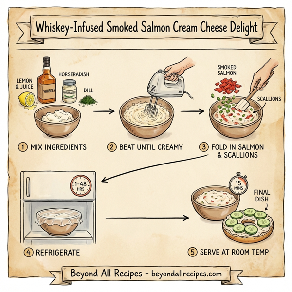Whiskey-Infused Smoked Salmon Cream Cheese Delight instructions